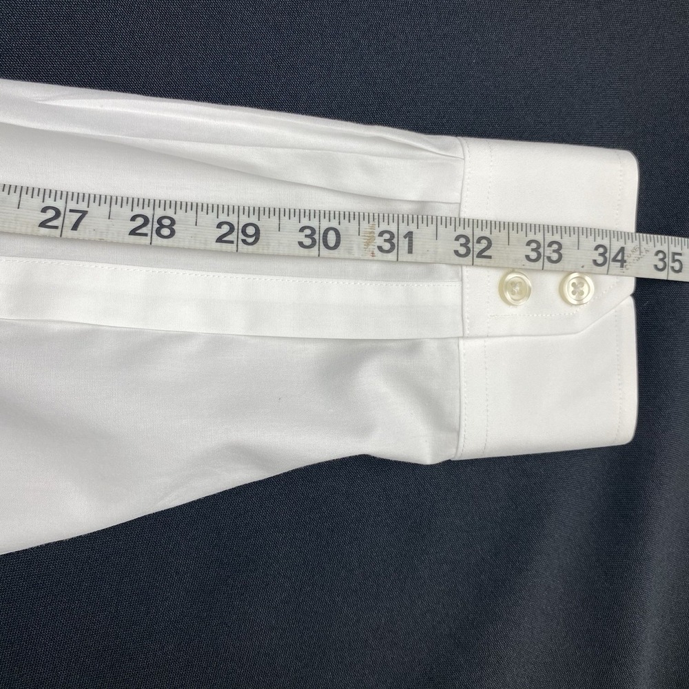 Charles Tyrwhitt Dress Shirt Mens 15.5-34 White Extra Slim Fit Non Iron - Picture 6 of 7